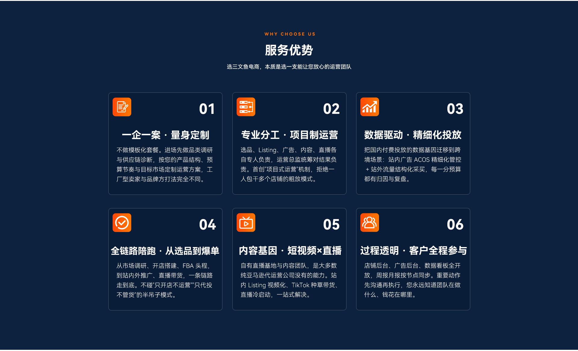 服务优势 - 值得信赖的运营团队